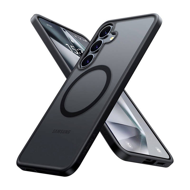 TORRAS Samsung Galaxy S25 Fleksibelt Plast Deksel - MagSafe Kompatibel - Svart