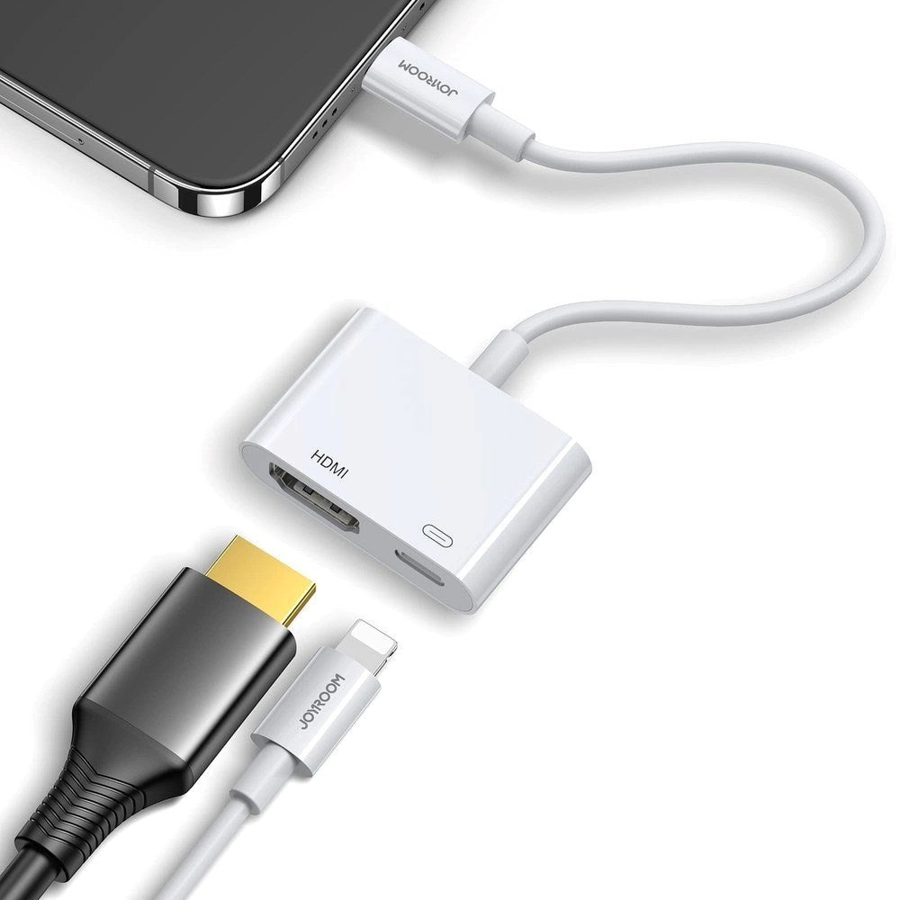Joyroom HDMI-Adapter for Lightning med Lightning-Kontakt – Hvit