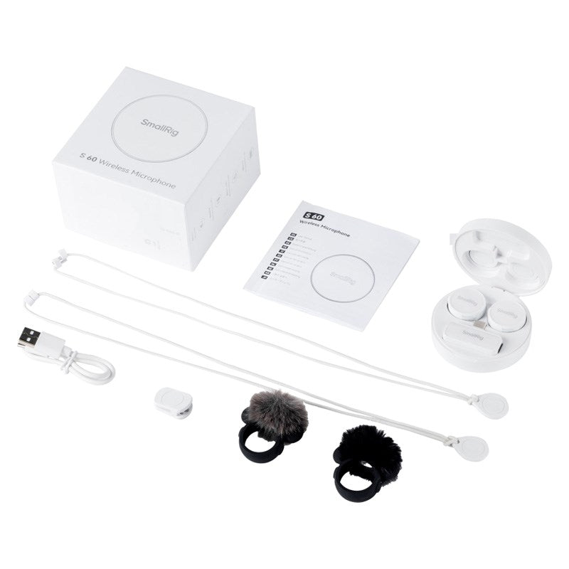 SmallRig 4706 S 60 Trådløs Mikrofon - USB-C - Hvit