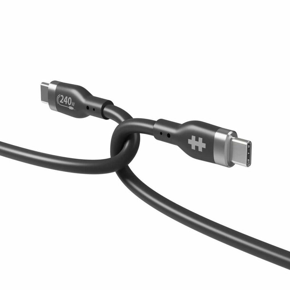 Hyper HyperJuice 240W Silikon USB-C til USB-C Kabel - 1m - Svart