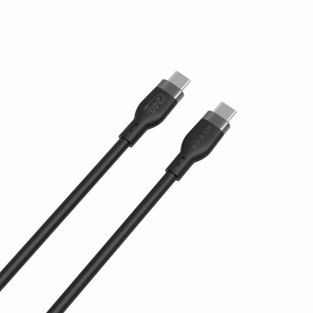 Hyper HyperJuice 240W Silikon USB-C til USB-C Kabel - 2m - Svart