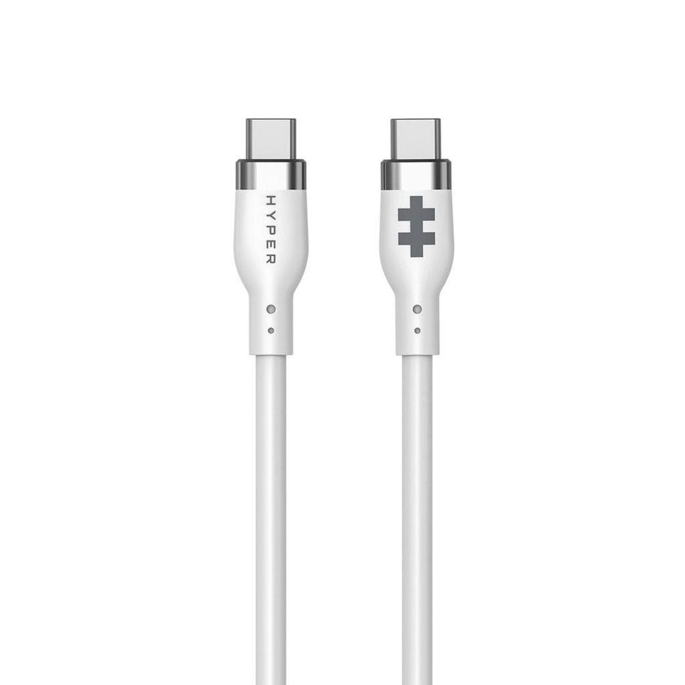 Hyper HyperJuice 60W Silikon USB-C til USB-C Kabel – 1.5m – Hvit