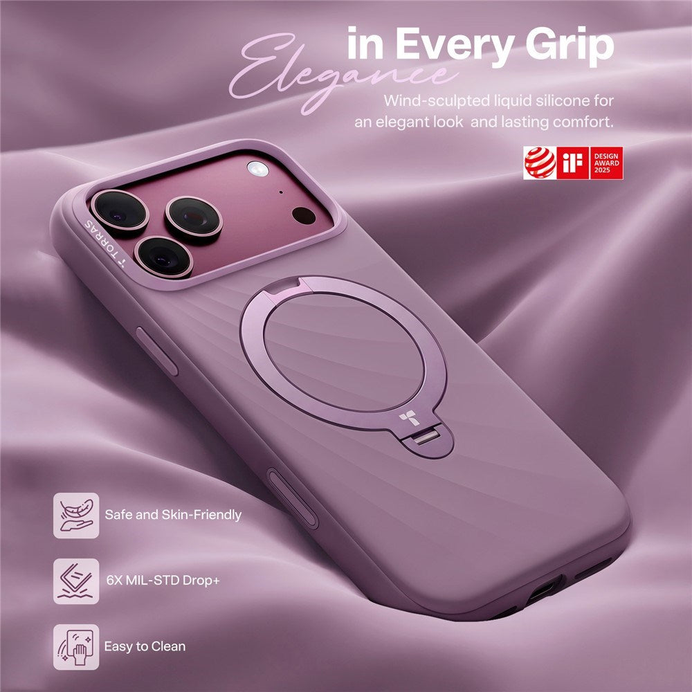 iPhone 18 Pro / 17 Pro TORRAS Ostand Q3 Wind Deksel - MagSafe Kompatibel - Lilla