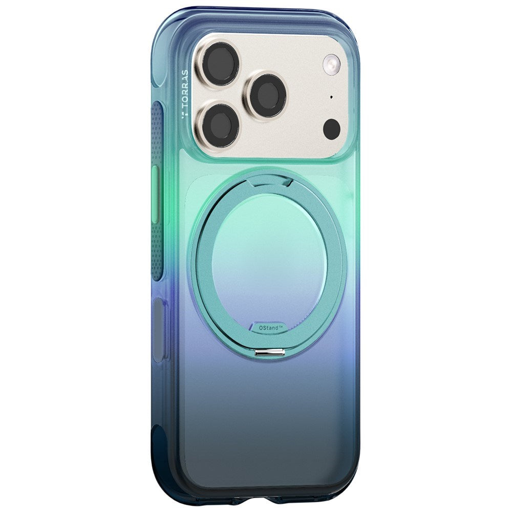 iPhone 18 Pro / 17 Pro TORRAS O3 Air Gradient Case - MagSafe Compatible - Grønn / Blue