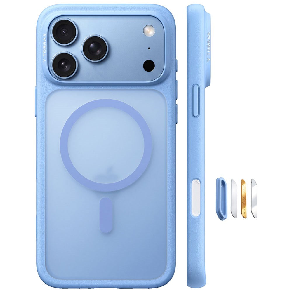 iPhone 18 Pro Max / 17 Pro Max TORRAS Guardian Mag Deksel - MagSafe Kompatibel - Blå