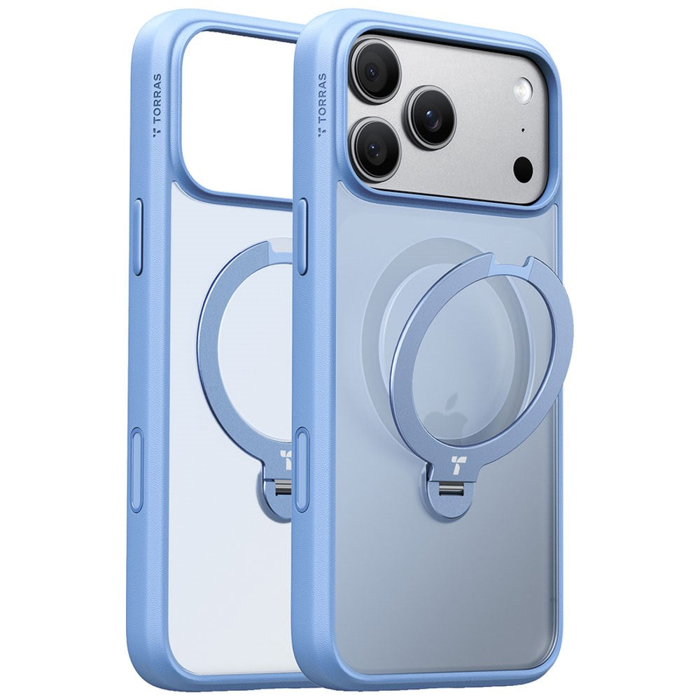 iPhone 18 Pro / 17 Pro TORRAS Ostand Q3 Spin Deksel - MagSafe Kompatibel - Blå