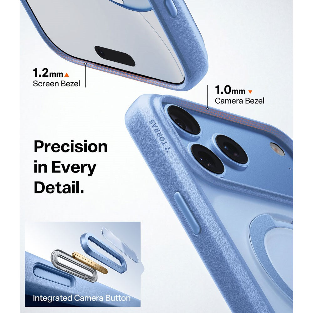 iPhone 18 Pro / 17 Pro TORRAS Ostand Q3 Spin Deksel - MagSafe Kompatibel - Blå