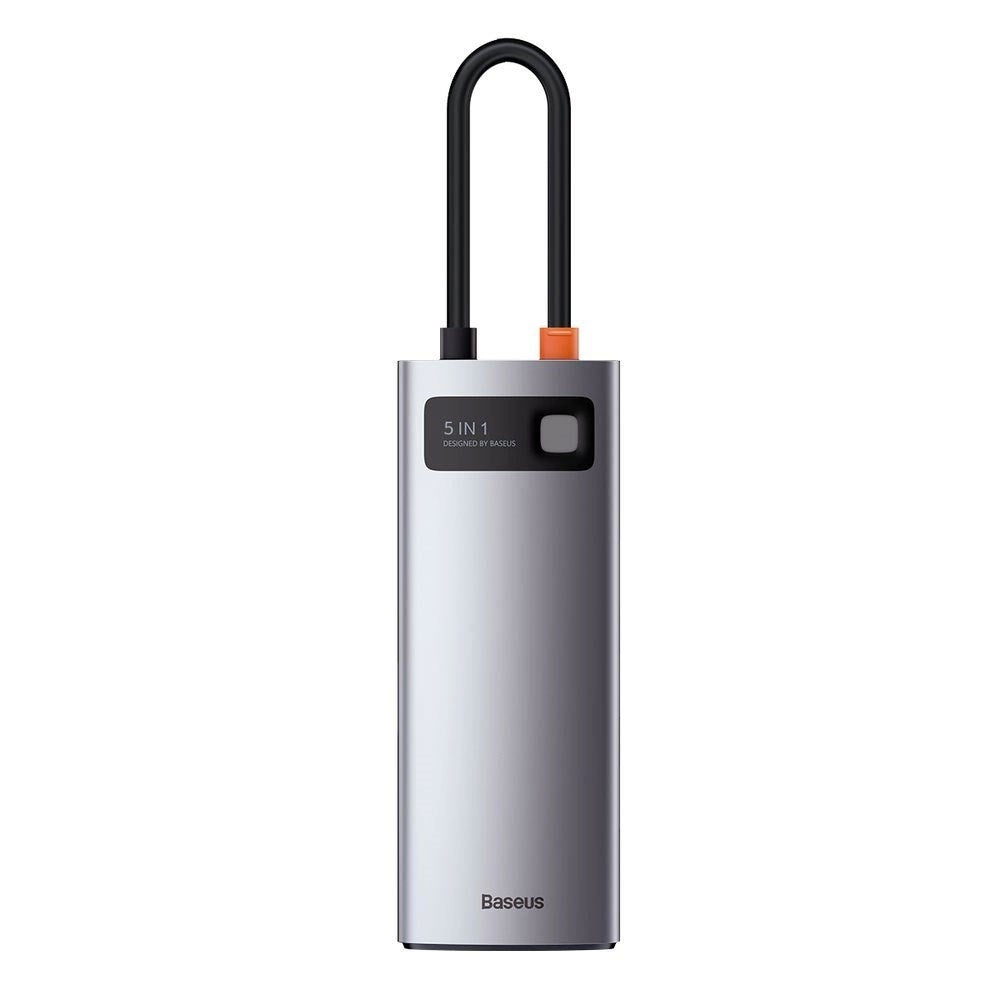 Baseus 7-i-1 USB-C Multiportadapter med 3 x USB-A 1 x USB-C 1 x HDMI - Grå