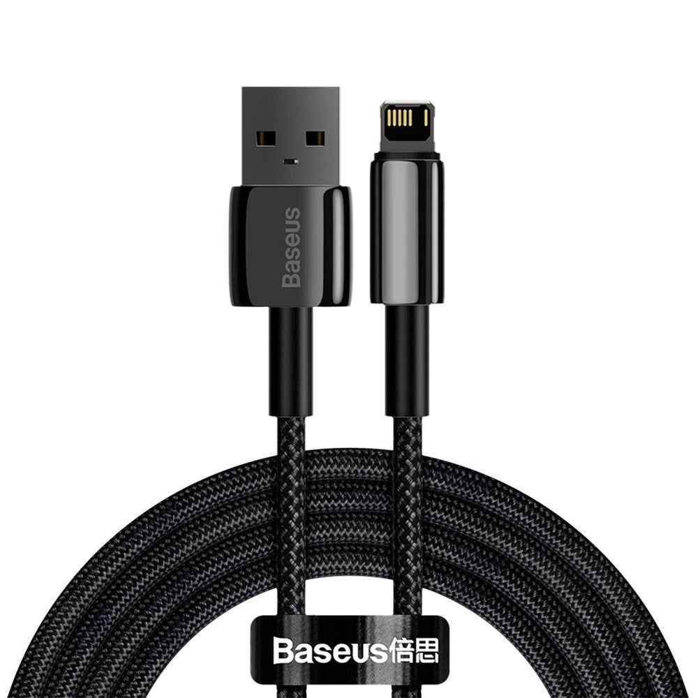 Baseus 12W USB-A til Lightning-Kabel (480 Mbps) - 2 m - Svart