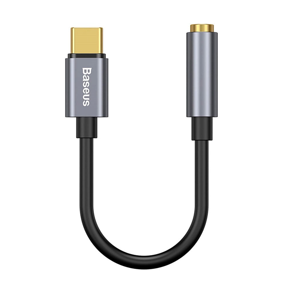 Baseus L54 USB-C til 3.5 mm Mini Jack Audio Adapter - 9 cm - Grå