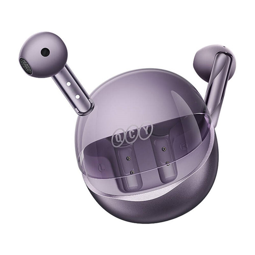 QCY AilyBuds Clear True Wireless In-Ear Hodetelefoner - Lilla