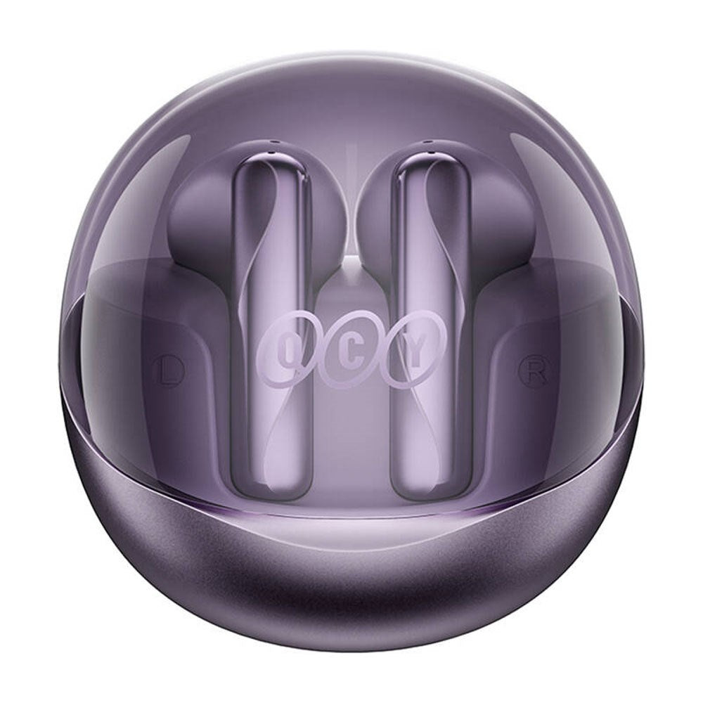 QCY AilyBuds Clear True Wireless In-Ear Hodetelefoner - Lilla