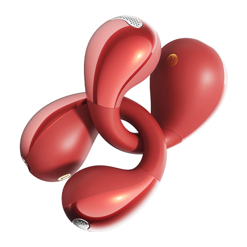 QCY Crossky Clip True Wireless Open-Ear Hodetelefoner - Rød