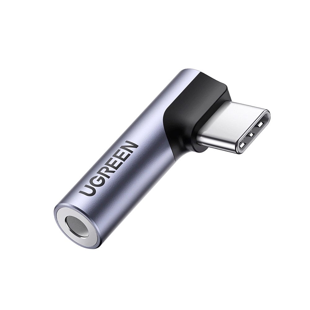 Ugreen AV154 Vinklet USB-C til Mini Jack Adapter - 3.5mm - Grå