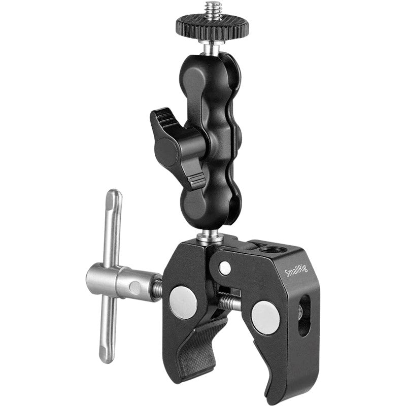 SmallRig 2164 Multifunksjonell Crab-Shaped Klemme m. Ballhead Magic Arm - Svart