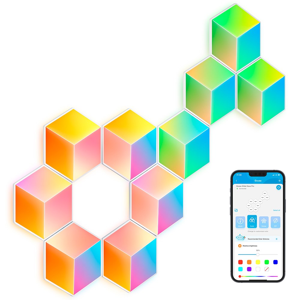 Govee Glide Hexa Pro Light Panels - 10 stk. - Hvit