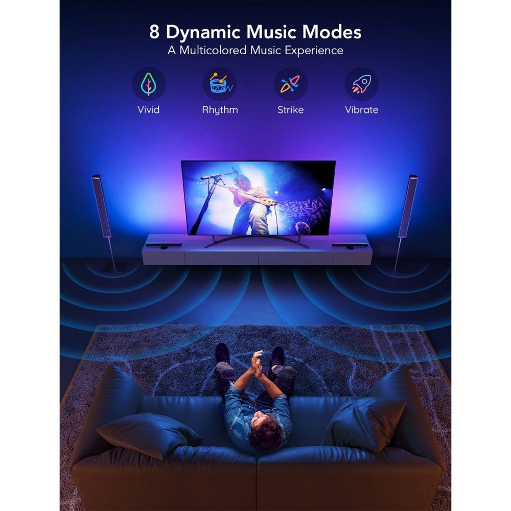 Govee Flow Plus TV Light Bars 40 - 70" - Svart