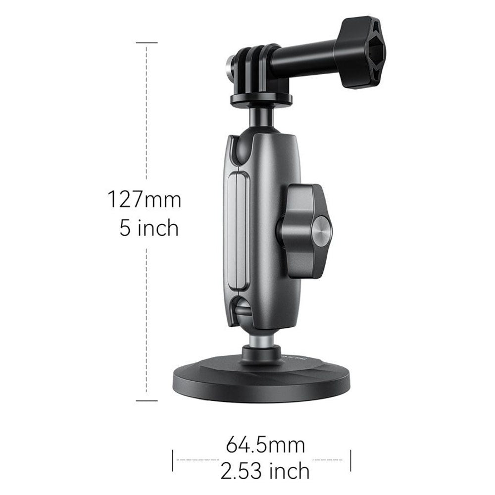 TELESIN Magnetisk & Roterbar Montering for Actionkamera - Svart