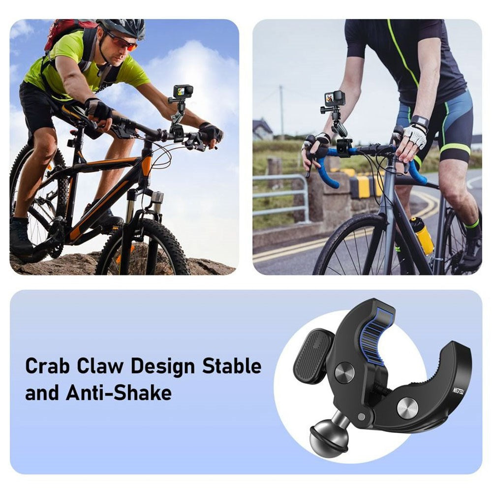 TELESIN Monteringsklemme med Roterbare Ledd for Actionkamera - Svart / Grå