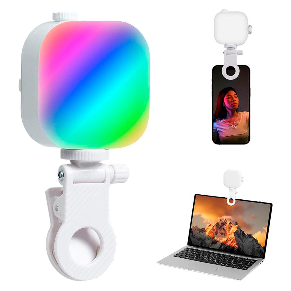 TELESIN Magnetisk Multi Lys til Mobil - MagSafe Kompatibel - Hvit