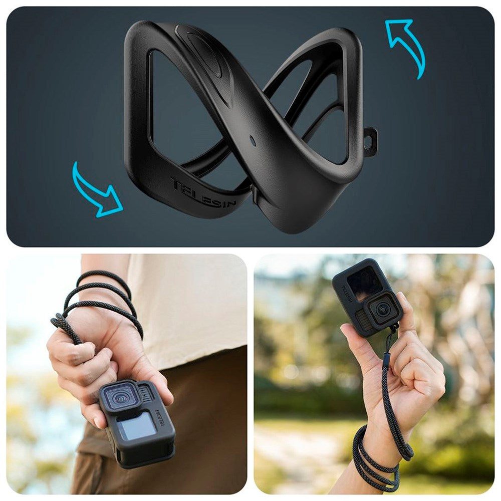 TELESIN Silikon Deksel for GoPro Hero 9 / 10 / 11 / 12 / 13 - Svart