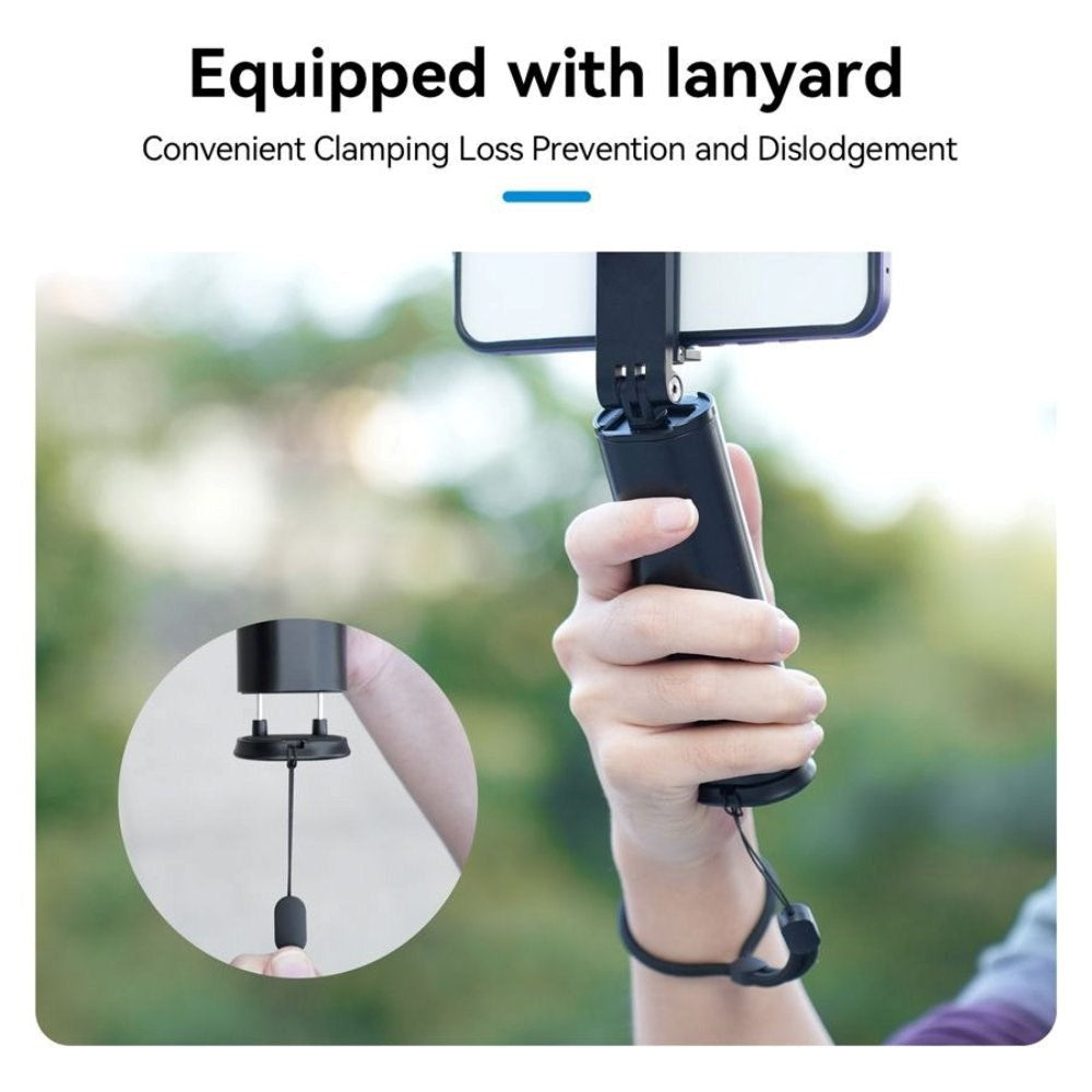 TELESIN Magnetisk Selfie Stick med Bluetooth Knapplukker - MagSafe Kompatibel - Svart