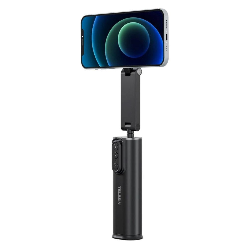 TELESIN Magnetisk Selfie Stick med Bluetooth Knapplukker - MagSafe Kompatibel - Svart