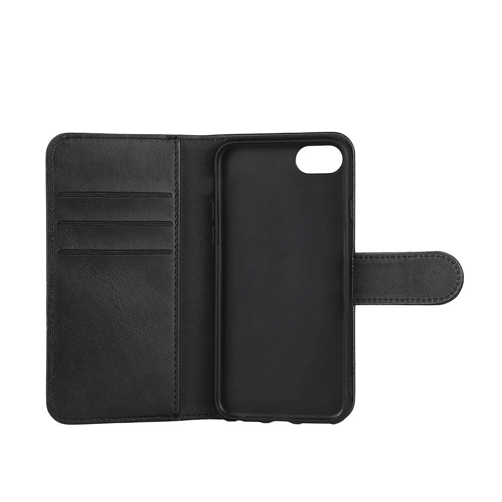 iPhone SE / 8 / 7 / 6 Classic Wallet Flip Deksel med Stativfunksjon - Svart