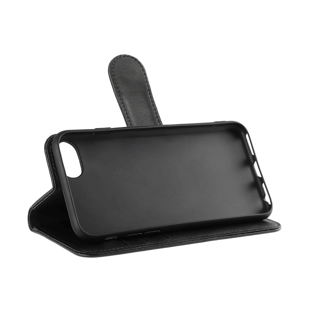 iPhone SE / 8 / 7 / 6 Classic Wallet Flip Deksel med Stativfunksjon - Svart