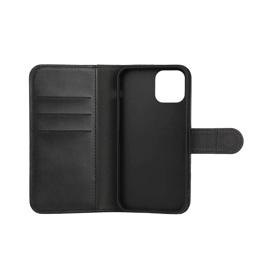 iPhone 12 / 12 Pro Classic Wallet Flip Deksel med Stativfunksjon - Svart