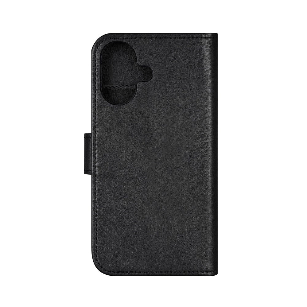 iPhone 16 Classic Wallet Flip Deksel med Stativfunksjon - Svart