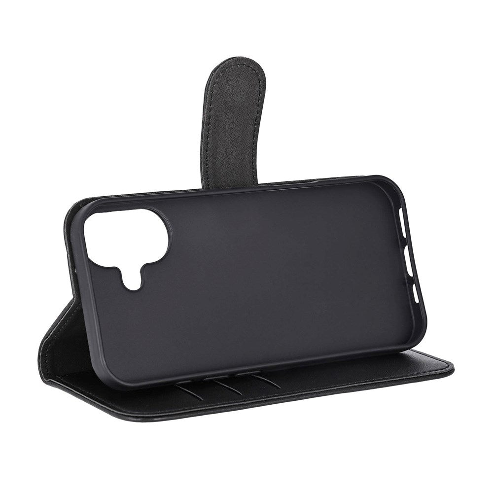 iPhone 16 Classic Wallet Flip Deksel med Stativfunksjon - Svart