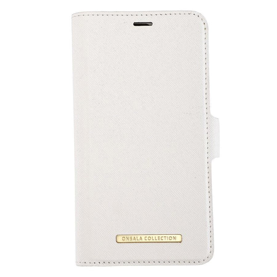 iPhone 12 Pro / 12 Onsala Collection Wallet Skinndeksel med Lommebok - Saffiano White