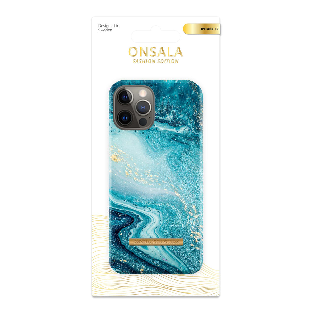iPhone 13 Mini Onsala Fashion Collection Deksel - Magnetisk - Blue Sea Garden