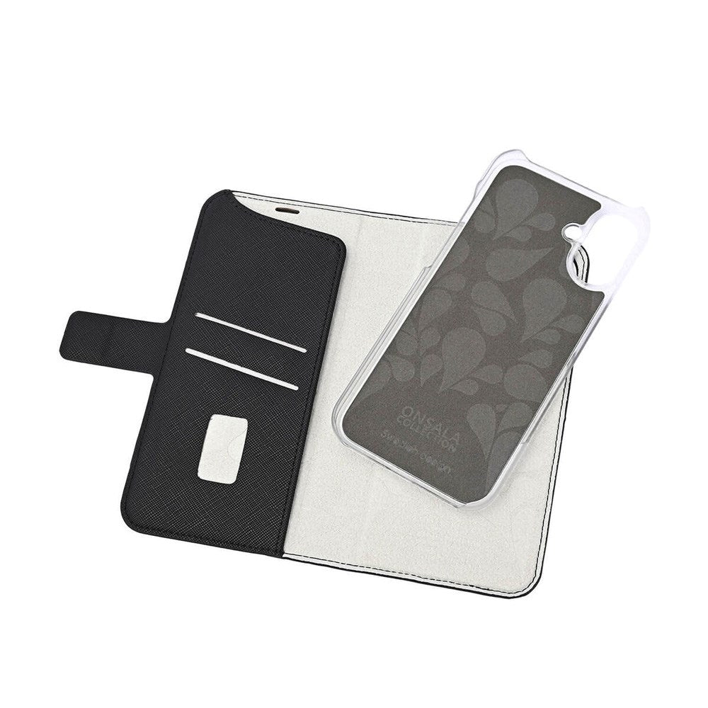 Onsala iPhone 16 Plus ECO Flip Deksel m. Lommebok - MagSafe Kompatibel - Black