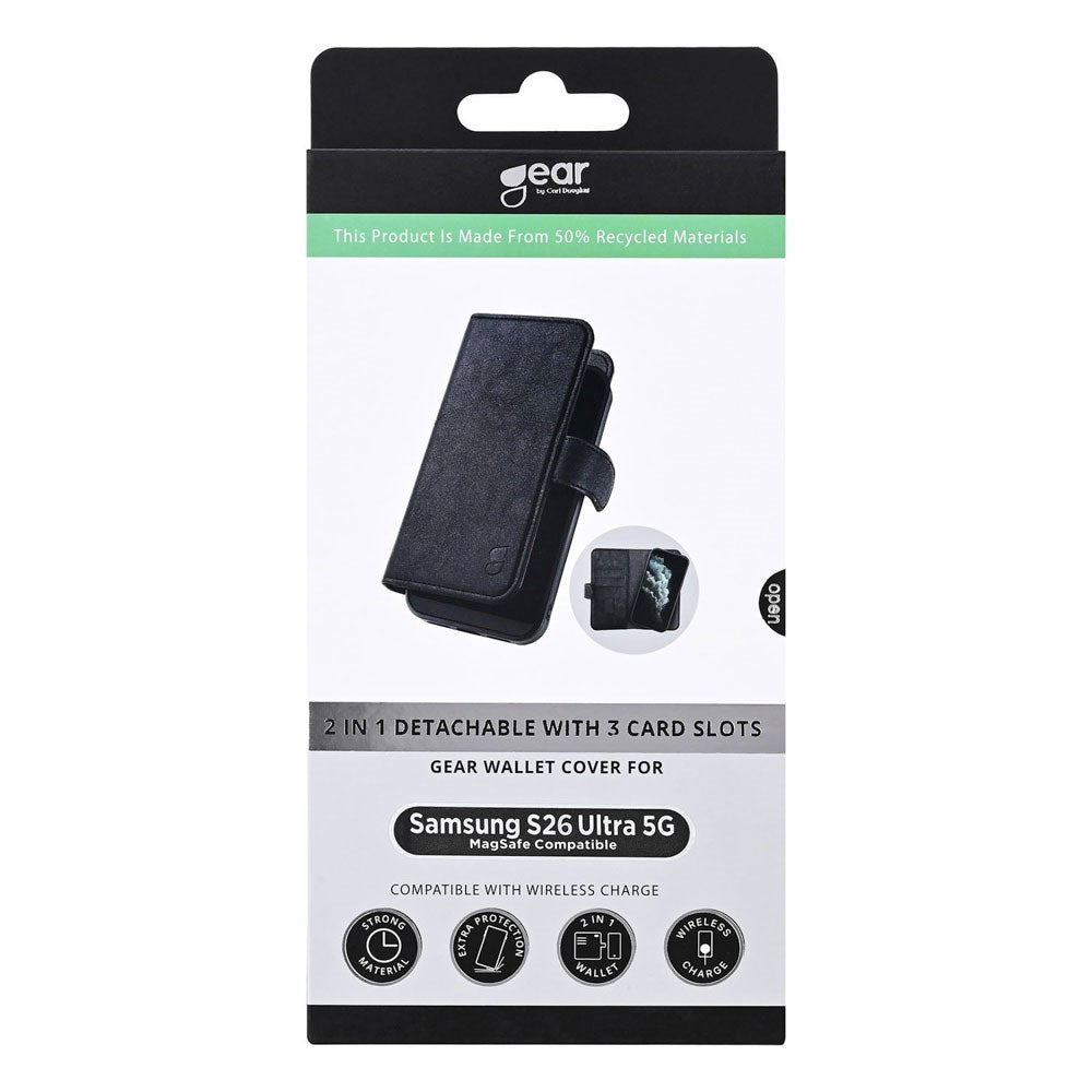 Samsung Galaxy S26 Ultra GEAR 2-i-1 Flip Deksel - MagSafe Kompatibel - Svart