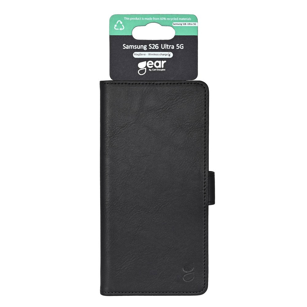 Samsung Galaxy S26 Ultra GEAR Kunstskinn Flip Deksel - MagSafe Kompatibel - Svart
