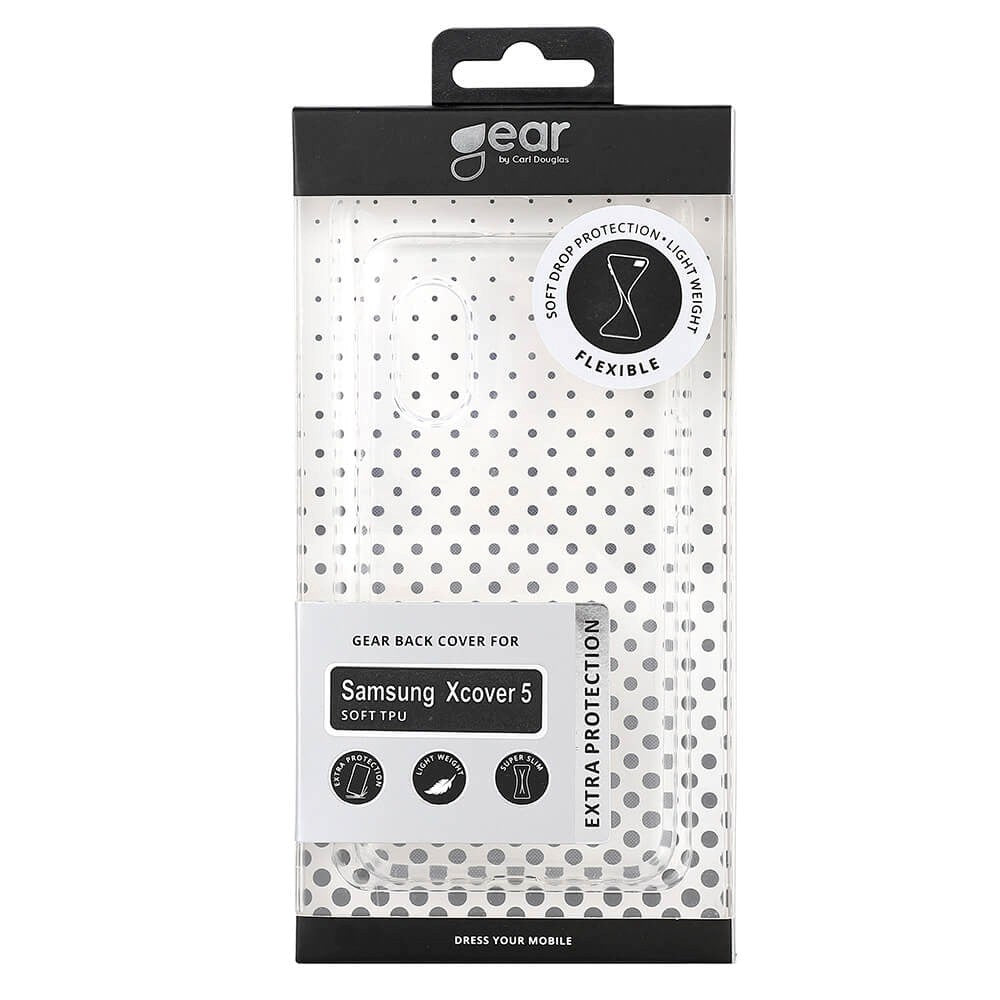 Samsung Galaxy XCover5 GEAR Fleksibelt Plast Deksel – Gjennomsiktig