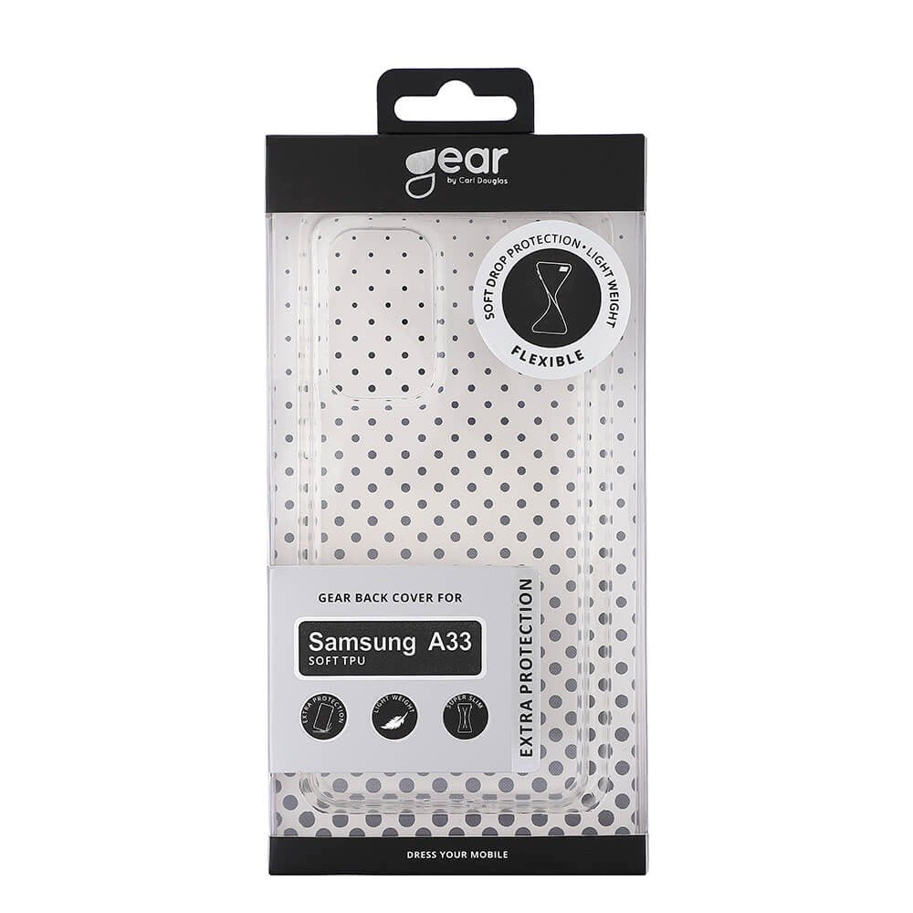 Samsung Galaxy A33 (5G) GEAR Fleksibelt Plast Deksel – Gjennomsiktig