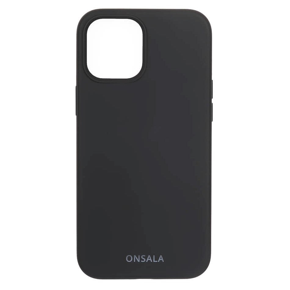 iPhone 12 / 12 Pro Onsala Collection Liquid Silicone Bakdeksel - Black