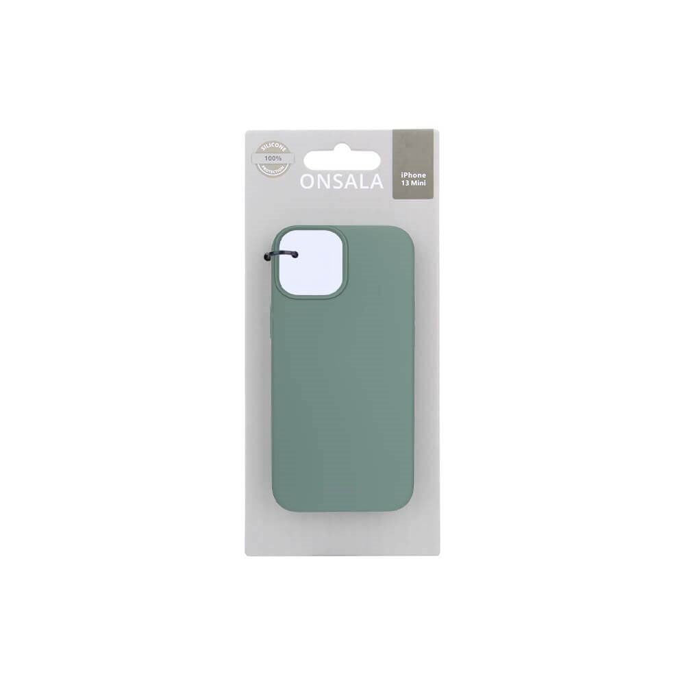 iPhone 13 Mini Onsala Collection Liquid Silicone Bakdeksel - Pine Green