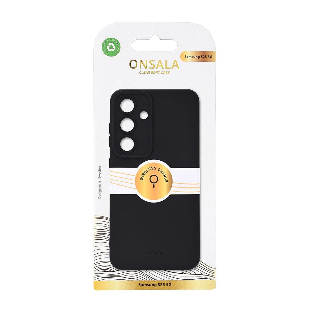 Onsala Samsung Galaxy S25 Silikon Touch Deksel - Black