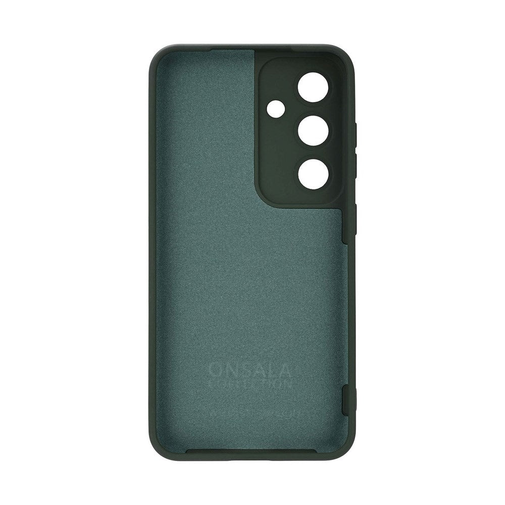 Onsala Samsung Galaxy S25 Silikon Touch Deksel - Olive Green