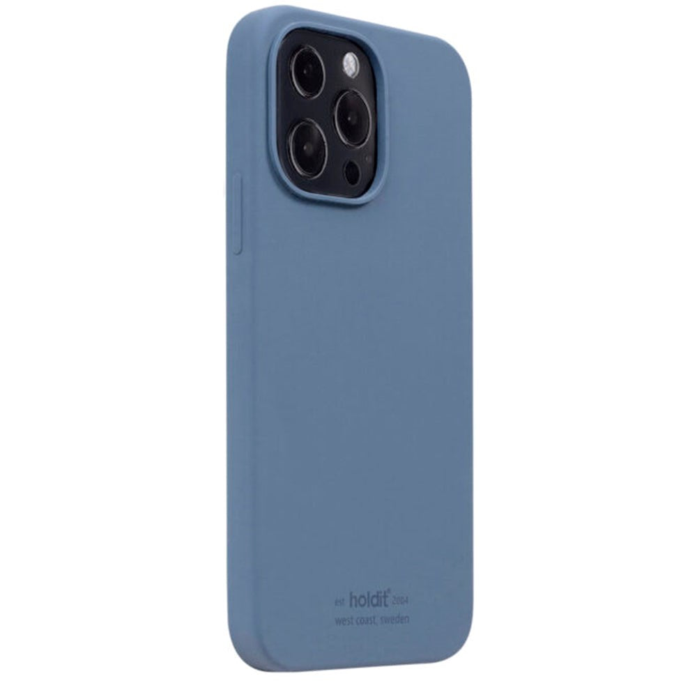 Holdit iPhone 13 Pro Soft Touch Silikon Deksel - Pacific Blue