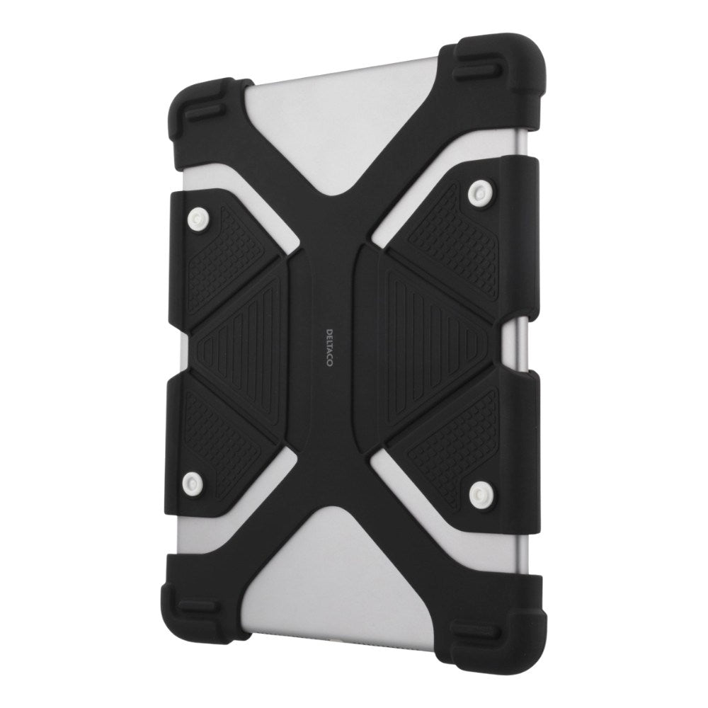 Universal 9-11,6" Deltaco Deksel m. Ståfunksjon - Svart