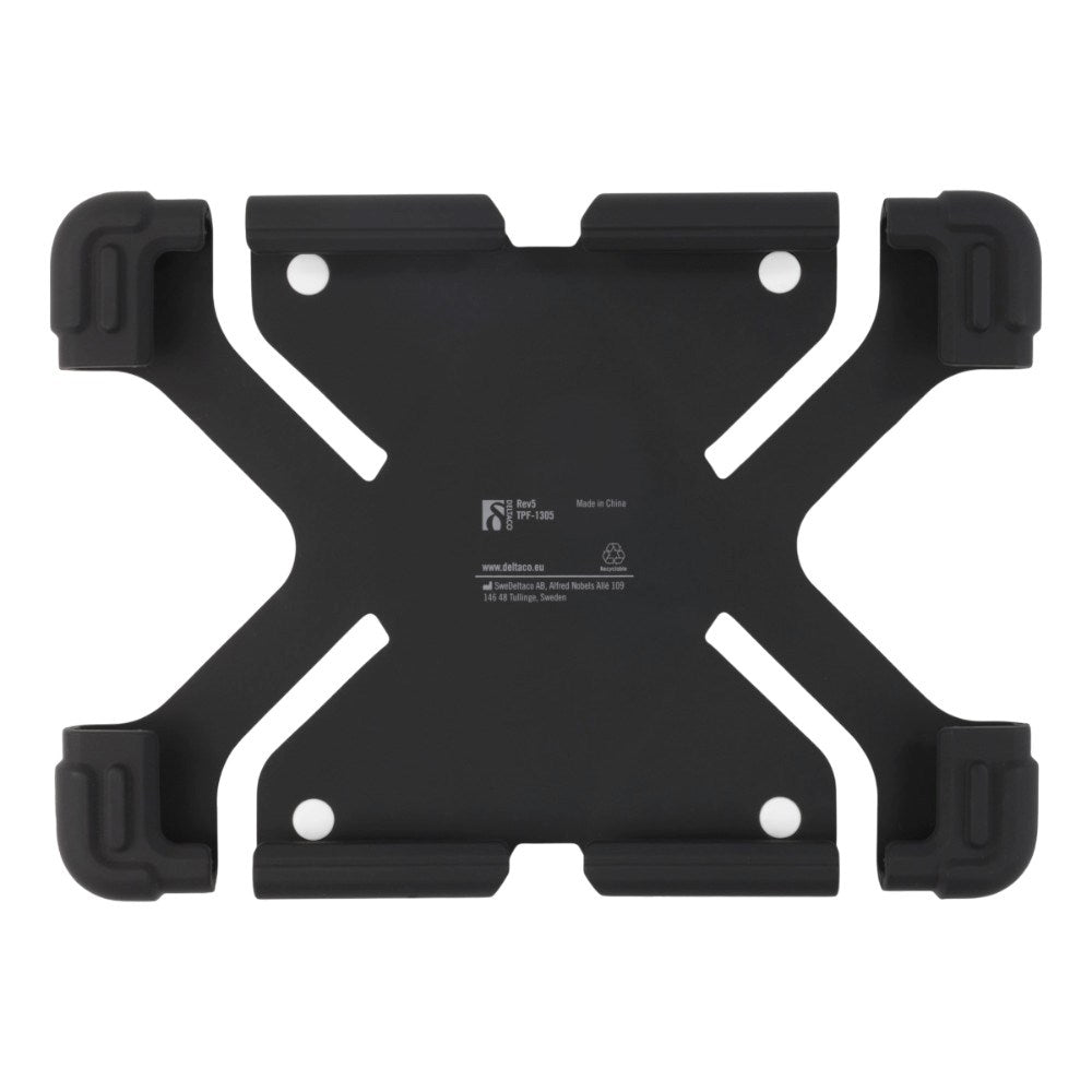 Universal 9-11,6" Deltaco Deksel m. Ståfunksjon - Svart