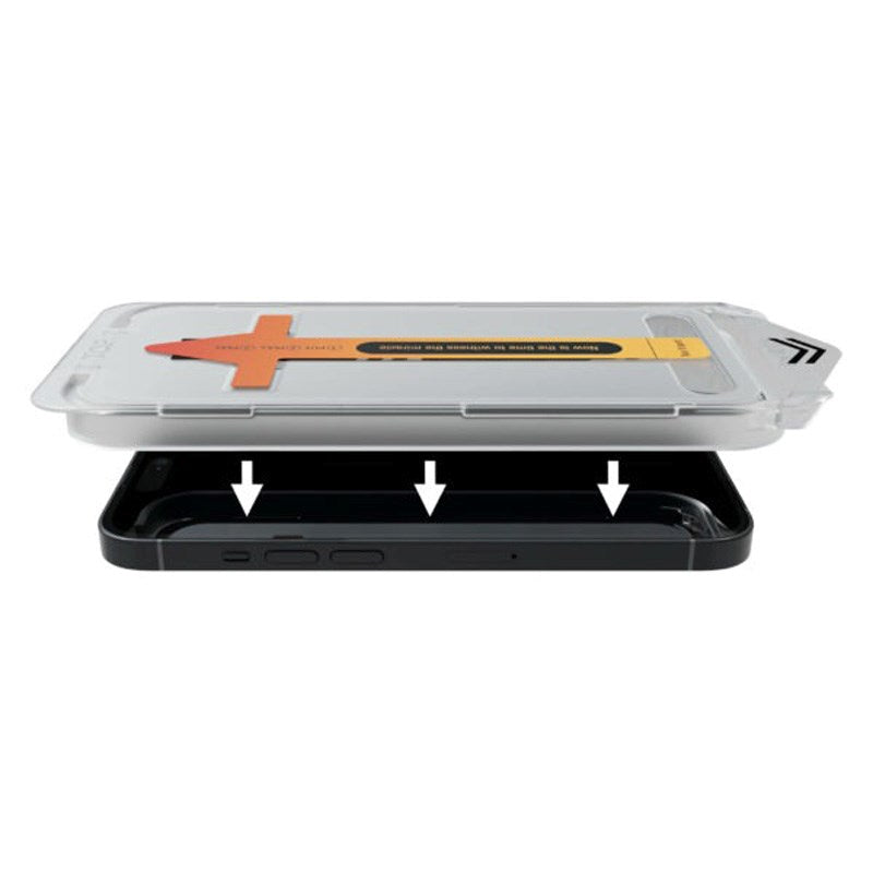 X2O iPhone 17 Pro 9H Skjermbeskytter i Herdet Glass - inkl. Monteringsramme - Gjennomsiktig / Svart Kant