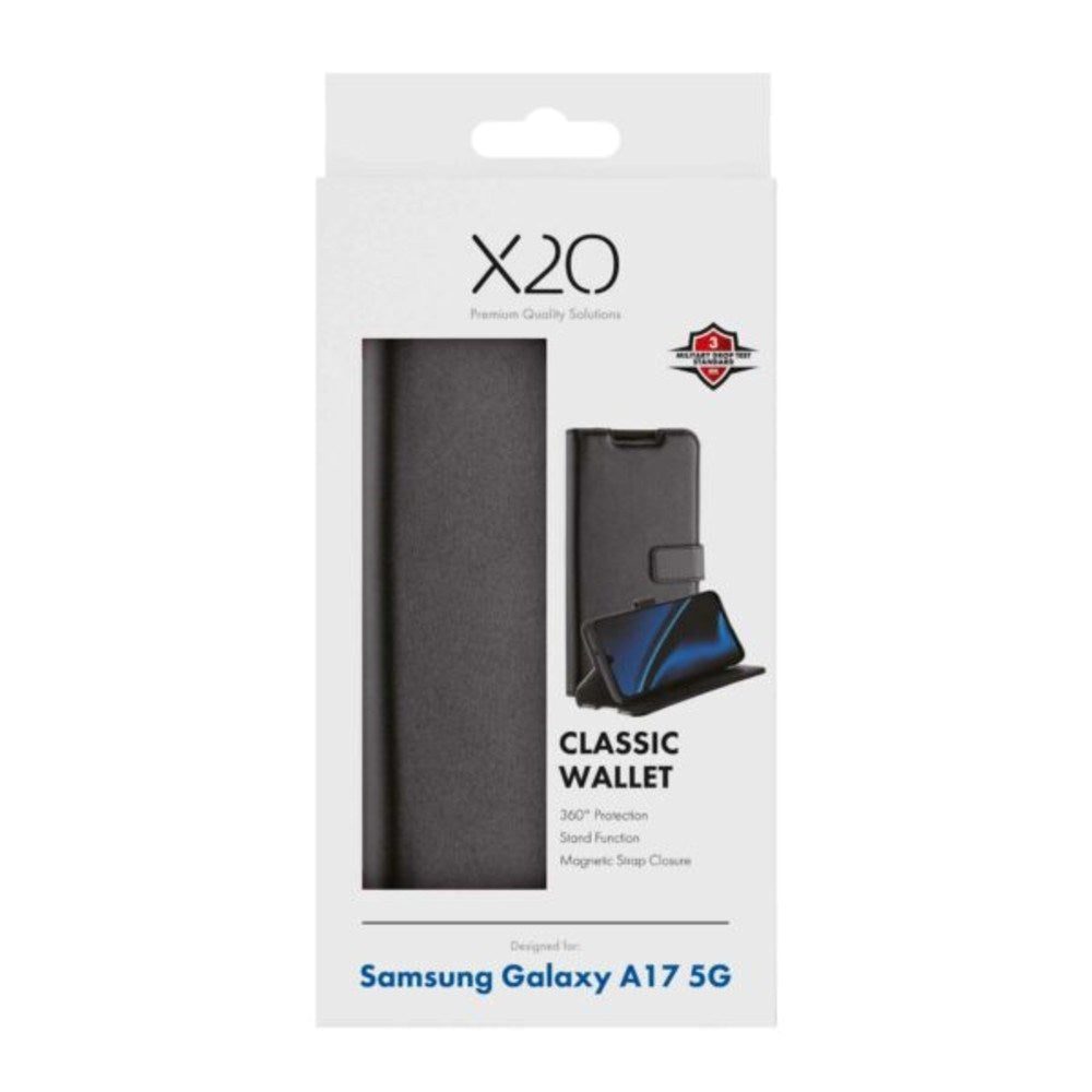 Samsung Galaxy A17 (5G) X2O Classic Wallet Flip Deksel - Svart