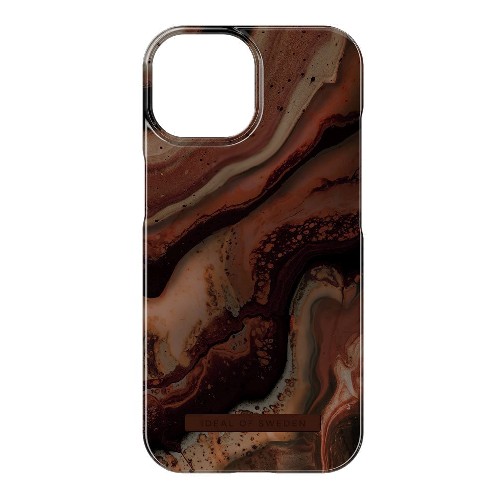 iPhone 15 iDeal Of Sweden Fashion Deksel - Dark Amber Marble