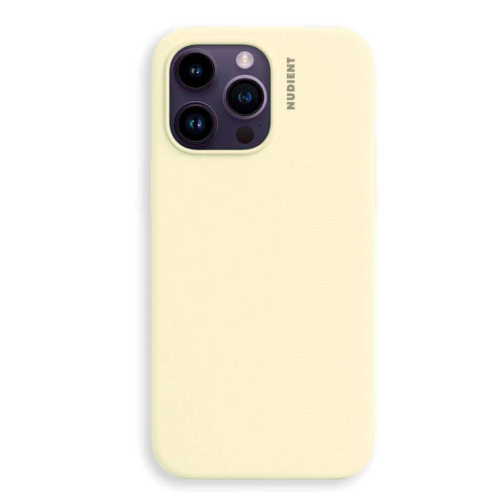 Nudient iPhone 14 Pro Base Silicone Deksel - Pale Yellow